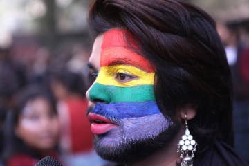 Parada LGBTQIA+ em Nova Déli.