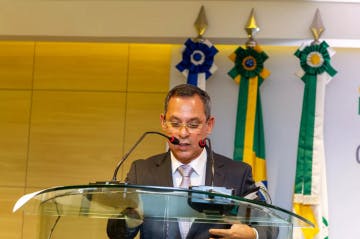José Mauro Ferreira Coelho durante cerimônia de posse na presidência da Petrobras